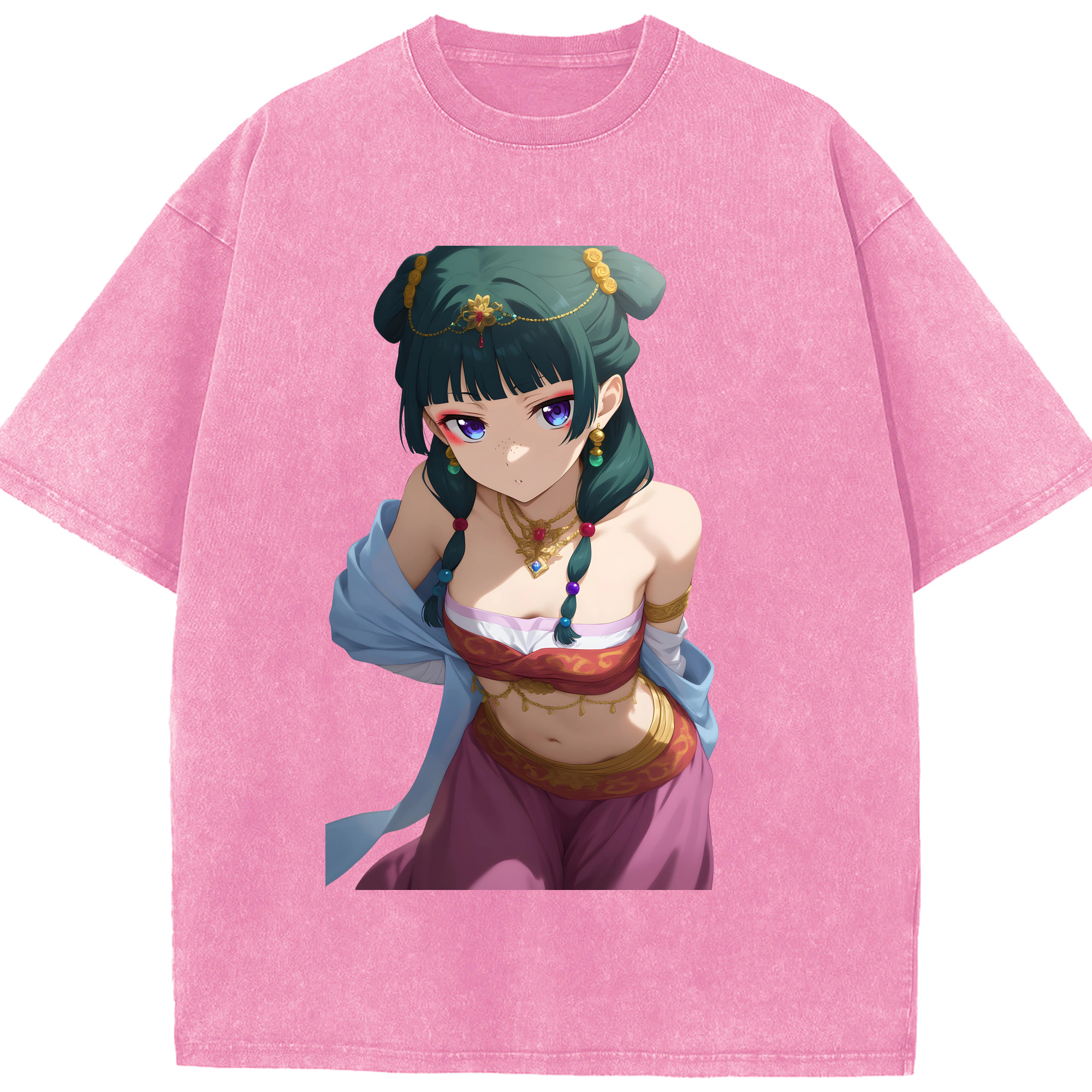 （画像用） 薬屋のひとりごと The Apothecary Diaries 綿100% ヴィンテージ風 半袖Tシャツ（フロントプリント）